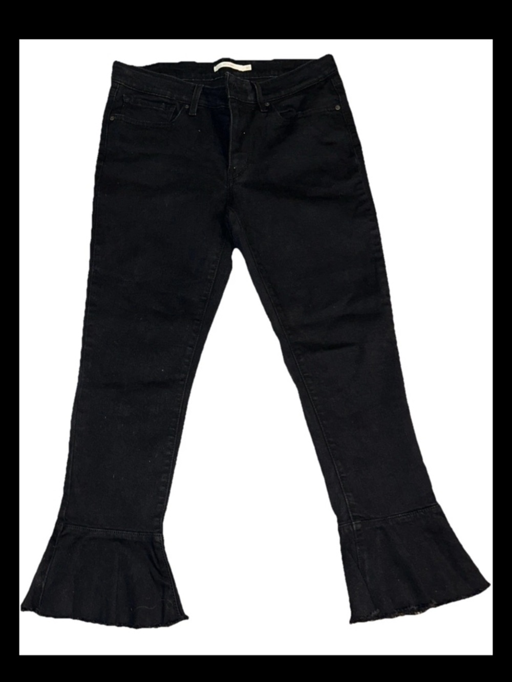 Levi's 711 Skinny Jeans Women' 30
Black Stretch Denim Slim Leg Flared
Cropped